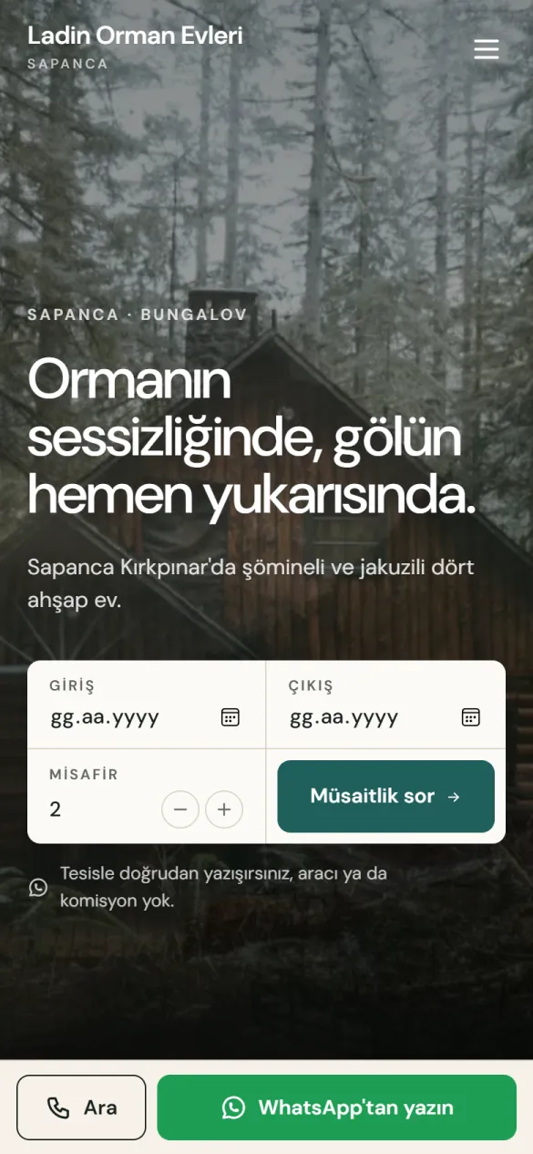 Doğa teması telefon görünümü